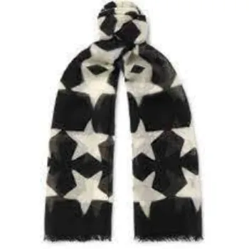 Printed Wool Gauze Scarf